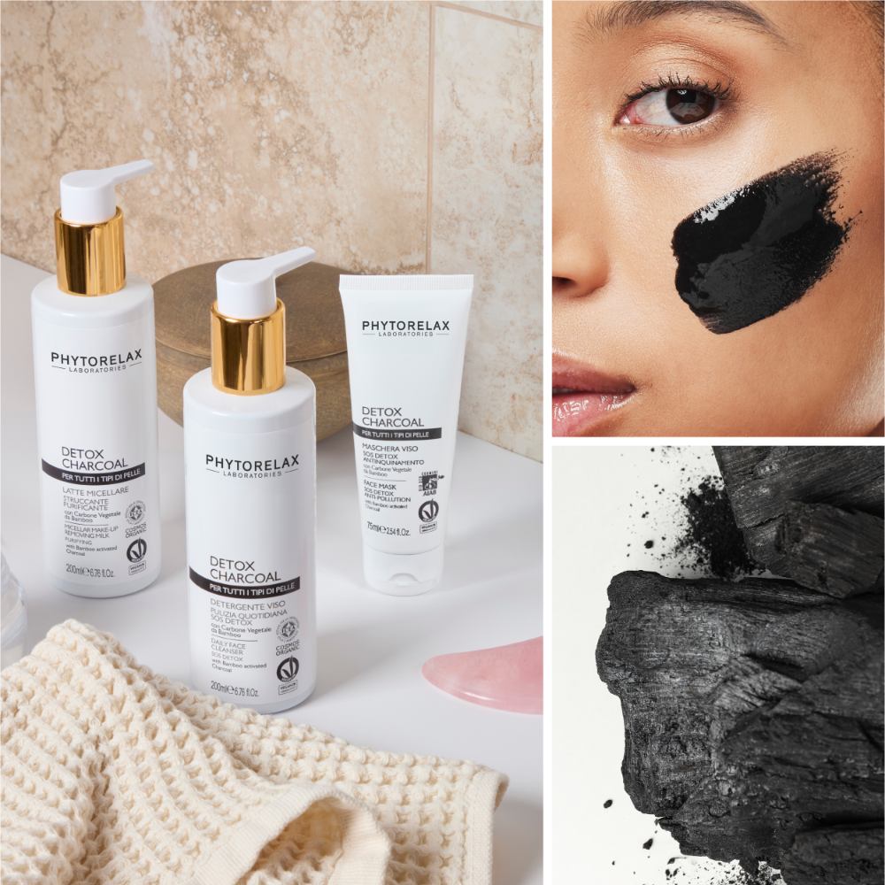 Detox Charcoal — Phytorelax Laboratories: Для всіх типів шкіри, що зазнає впливу забруднення та міського стресу.